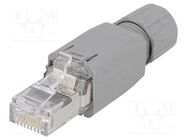 Connector: RJ45; plug; Variosub; PIN: 8; Cat: 5e; shielded; 4.5÷8mm 