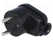 Connector: AC supply; male; plug; 2P+PE; 230VAC; 16A; black; PIN: 3 PLASTROL