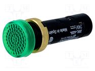 Indicator: LED; flat; green; 24VDC; Ø12mm; IP40; screw terminals 