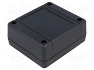 Enclosure: multipurpose; X: 79mm; Y: 89mm; Z: 38mm; ABS; black; IP54 KRADEX