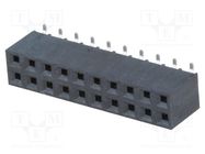 Connector: pin strips; socket; female; PIN: 20; vertical; 2.54mm NINIGI