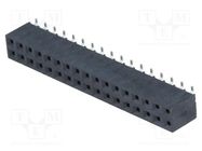 Connector: pin strips; socket; female; PIN: 34; vertical; 2.54mm NINIGI