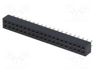 Connector: pin strips; socket; female; PIN: 40; straight; 2mm; THT CONNFLY