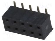 Connector: pin strips; socket; female; PIN: 10; vertical; 2mm; SMT NINIGI