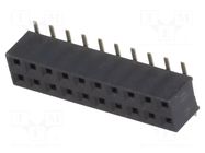 Connector: pin strips; socket; female; PIN: 20; vertical; 2mm; SMT NINIGI