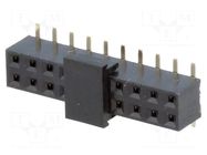 Connector: pin strips; socket; female; PIN: 20; vertical; 2mm; SMT NINIGI