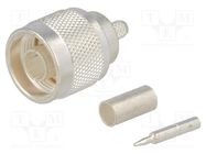 Connector: N; plug; male; straight; 50Ω; RG141,RG58C/U,URM43,URM76 TE Connectivity