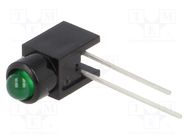 LED; in housing; 3mm; No.of diodes: 1; green; 30mA; Lens: green; 60° SCHURTER