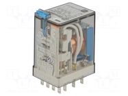 Relay: electromagnetic; 4PDT; Ucoil: 24VDC; Icontacts max: 15A FINDER