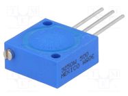 Potentiometer: mounting; vertical,multiturn; 50Ω; 1W; screw,THT BOURNS