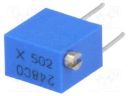 Potentiometer: mounting; vertical,multiturn; 5kΩ; 250mW; ±10% BOURNS