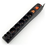 Power strip with protection Acar P7 black - 7 sockets - 1,5 m