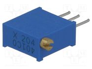 Potentiometer: mounting; multiturn; 200kΩ; 500mW; THT; ±10%; linear BOURNS