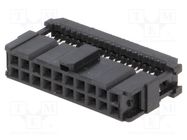 Connector: IDC; plug; female; PIN: 20; IDC; for ribbon cable; 1.27mm TE Connectivity