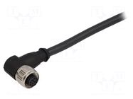 Connector: M12; plug; female; PIN: 12; angled 90°; cables; 1m HARTING