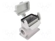 Enclosure for connectors: HDC; size 10B; Han® B; IP65; with latch HARTING