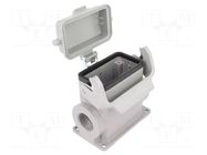 Enclosure for connectors: HDC; size 10B; Han® B; IP65; with latch HARTING