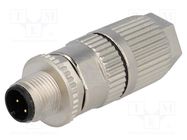 Connector: M12; plug; PIN: 4; male; A code-DeviceNet / CANopen HARTING