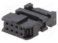 Connector: IDC; plug; female; PIN: 8; with cable clamp; IDC; 1.27mm NINIGI