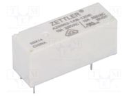 Relay: electromagnetic; SPST-NO; Ucoil: 12VDC; 10A; 10A/250VAC ZETTLER