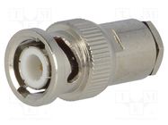 Connector: BNC; plug; male; straight; 50Ω; RG58; clamp,crimped 