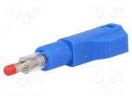 Connector: 4mm banana; plug; 32A; blue; 56mm; nickel plated; brass 