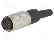 Connector: M16; plug; female; soldering; for cable; PIN: 7; 5A; 250V 