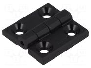 Hinge; Width: 30mm; technopolymer PA; black; H: 30mm ELESA+GANTER