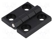 Hinge; Width: 60mm; technopolymer PA; black; H: 60mm ELESA+GANTER