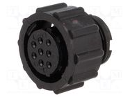 Connector: circular; plug; female; PIN: 8; w/o contacts; for cable TE Connectivity