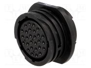 Connector: circular; plug; female; PIN: 28; w/o contacts; for cable TE Connectivity