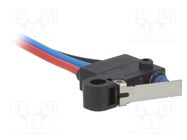 Microswitch SNAP ACTION; 0.1A/125VAC; 2A/12VDC; with lever; SPDT OMRON Electronic Components