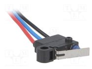 Microswitch SNAP ACTION; 0.1A/125VAC; 2A/12VDC; with lever; SPDT OMRON Electronic Components