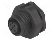 Connector: M12; socket; PIN: 5; female; 60V; IP68; soldering; plastic AMPHENOL LTW