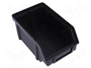 Container: cuvette; ESD; Width: 77mm; Ht: 56mm; black; polypropylene ARTECH