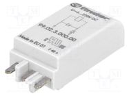 Module protecting; socket; Colour: green; 6÷220VDC FINDER