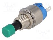 Switch: push-button; Pos: 2; SPST-NO; 0.6A/125VAC; 1A/30VDC; 9600 APEM