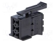 Connector: wire-wire; plug; female; JPT; for cable; PIN: 6; black TE Connectivity