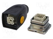 Connector: HDC; male + female; plug + socket,complete set; PIN: 5 HARTING