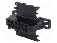 Connector housing; plug; PIN: 12; black 4CARMEDIA