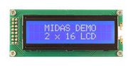 LCD DISPLAY, COB, 16 X 2, BLUE STN, 3.3V