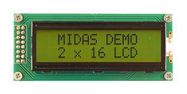 LCD DISPLAY, COB, 16 X 2, STN, 3.3V