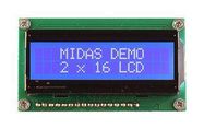 LCD DISPLAY, COB, 16 X 2, BLUE STN, 3.3V