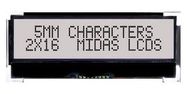 LCD DISPLAY, COG, 16 X 2, FSTN, 5V