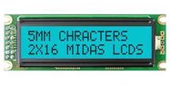 LCD DISPLAY, COB, 16 X 2, FSTN, 5V