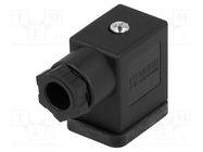 Connector: valve connector; plug; form B; 10mm; female; PIN: 3; 230V MURR ELEKTRONIK