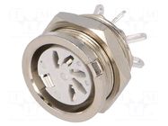 Connector: DIN; socket; female; PIN: 5; 180°; soldering; 34V; 2A; 10mΩ DELTRON