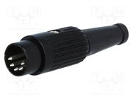 Connector: DIN; plug; male; PIN: 5; Layout: 180°; straight; for cable 