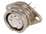 Connector: DIN; socket; female; PIN: 5; 180°; soldering; 34V; 2A; 10mΩ DELTRON