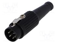 Connector: DIN; plug; male; PIN: 5; Layout: 240°; straight; for cable DELTRON